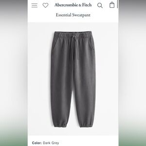 Abercrombie Essential Sweatpant - Dark Grey